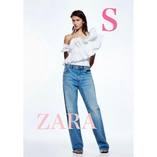 ザラ(ZARA)のZARA ポプリン トップス Sサイズ(Tシャツ(半袖/袖なし))