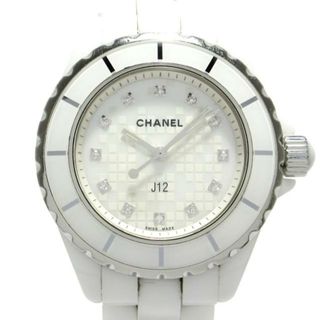 シャネル(CHANEL)のCHANEL(シャネル) 腕時計 J12 H2511 レディース 12Pダイヤインデックス/ホワイトセラミック/33mm/新型/銀座ブティック5周年限定モデル アイボリー(腕時計)