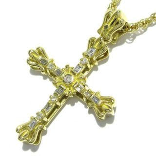 AHKAH - AHKAH(アーカー) ネックレス美品  K18YG×ダイヤモンド ダイヤ0.32ct/クロス