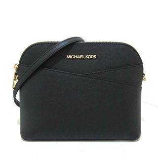 Michael Kors - MICHAEL KORS(マイケルコース) ショルダーバッグ新品同様  JET SET TRAVEL ドーム クロスボディ ミディアム 35F1GTVC6T1 黒×ゴールド チェーンショルダー PVC(塩化ビニール)×レザー