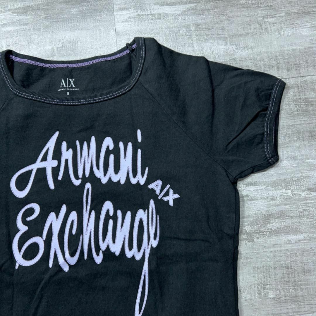 ARMANI EXCHANGE(アルマーニエクスチェンジ)の美品 Y2K ARMANI アルマーニエクスチェンジ Tシャツ S 黒 レディースのトップス(Tシャツ(半袖/袖なし))の商品写真