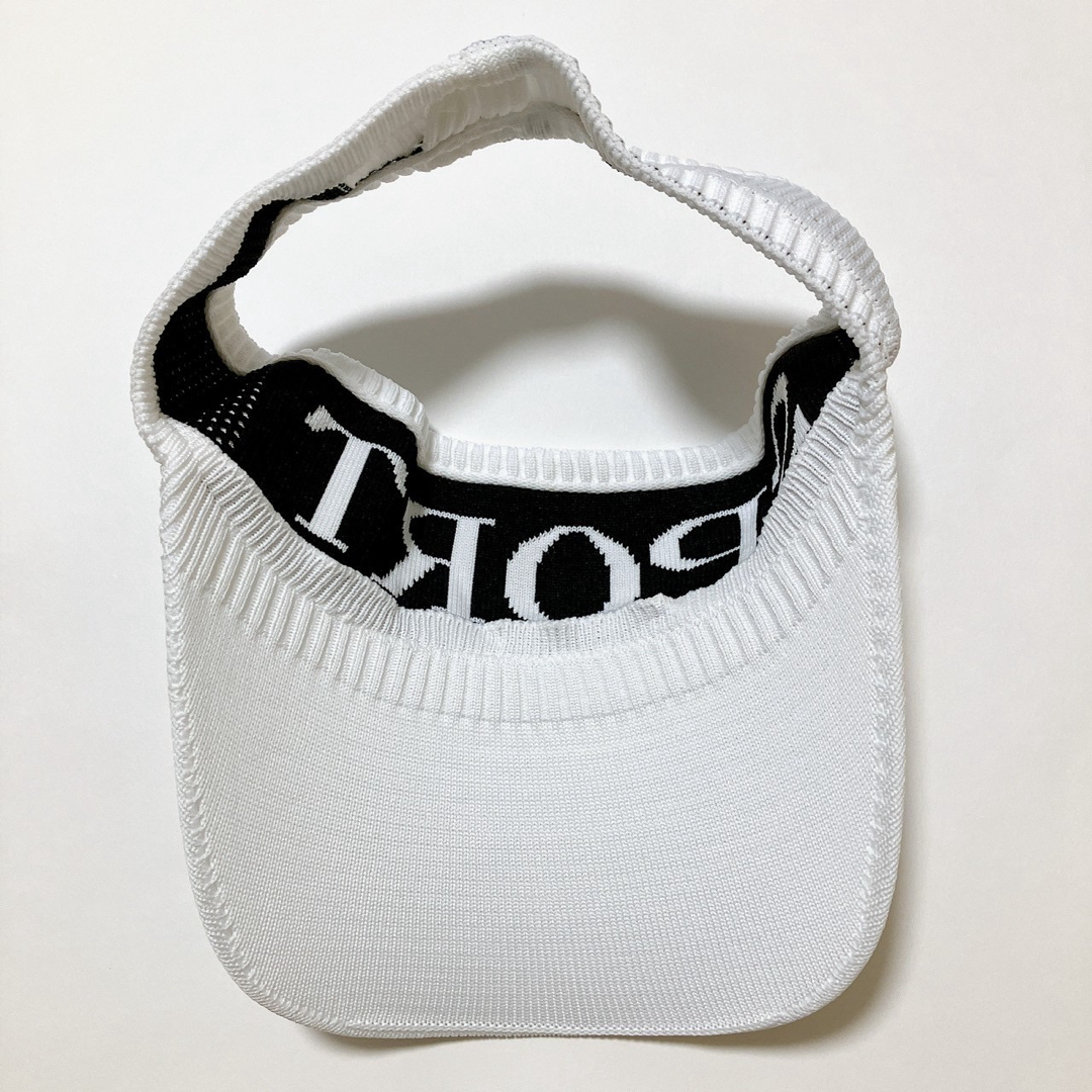 サンバイザー  白  キャップ  メッシュ  紫外線対策 日焼け防止 レディース レディースの帽子(その他)の商品写真
