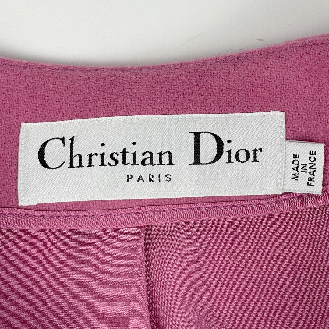 Christian Dior(クリスチャンディオール)のクリスチャンディオール ノーカラー フレア コート レディース 36 【中古】 レディースのジャケット/アウター(その他)の商品写真