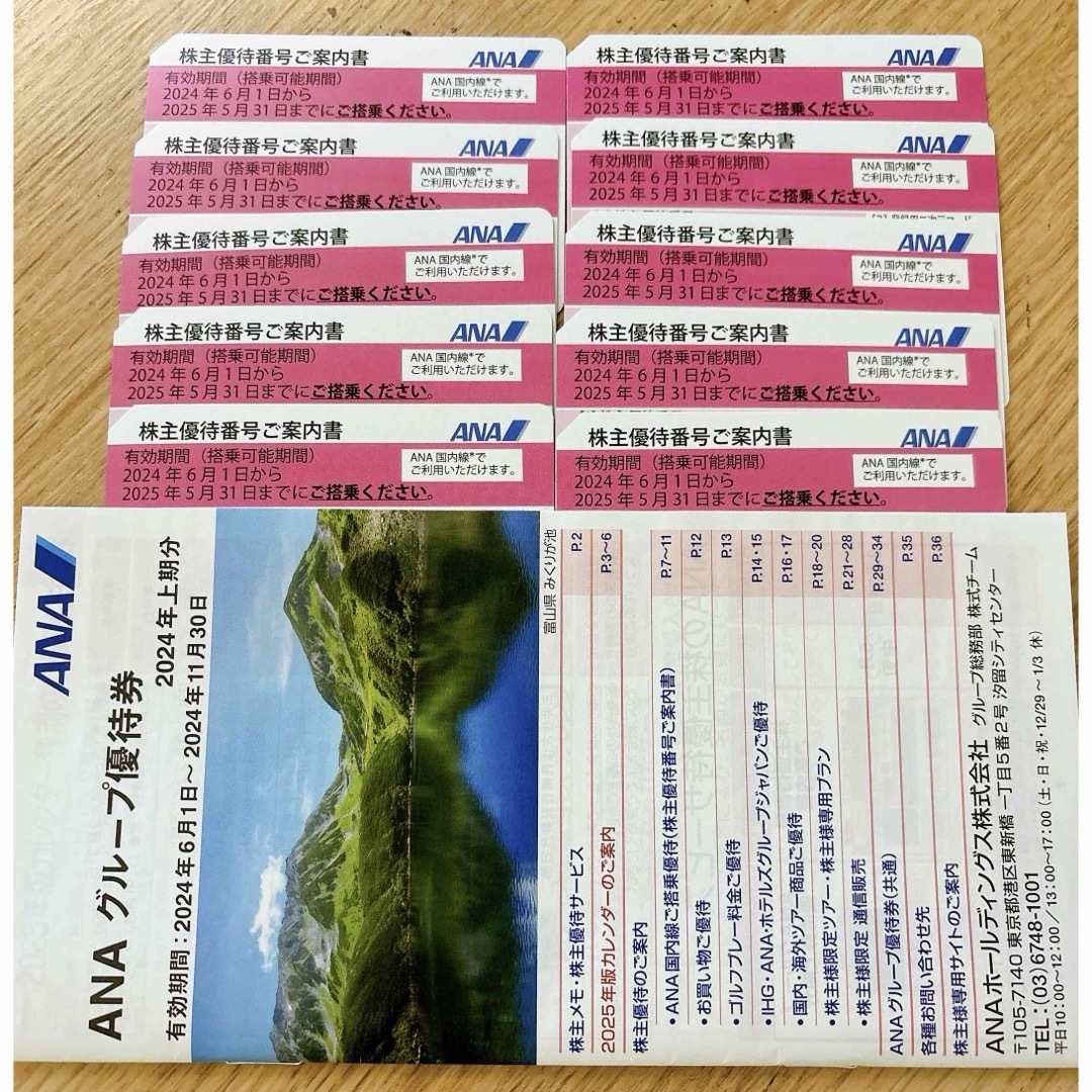 ANA(全日本空輸)(エーエヌエー(ゼンニッポンクウユ))のANA株主優待券10枚 チケットの乗車券/交通券(航空券)の商品写真