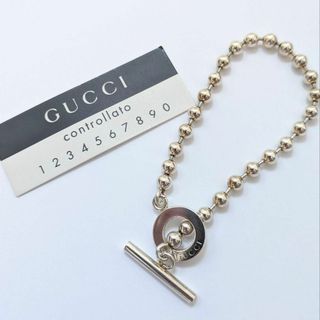 美品✨グッチ ブレスレット シルバー925 ボールチェーン 銀 アクセサリー