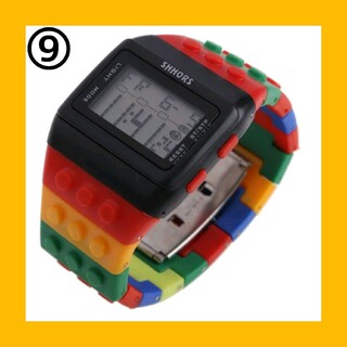 腕時計No.9 デジタル ブロック メンズ レディース 子供 カラフル(腕時計(デジタル))