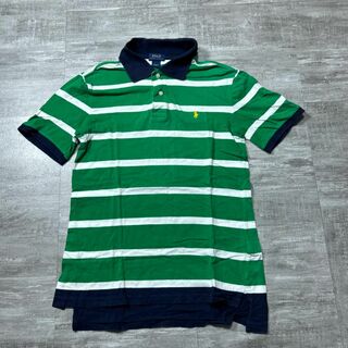 ポロラルフローレン(POLO RALPH LAUREN)のポロラルフローレン ボーダー 緑 ポロシャツ コットン ポニー刺繍ロゴ(ポロシャツ)