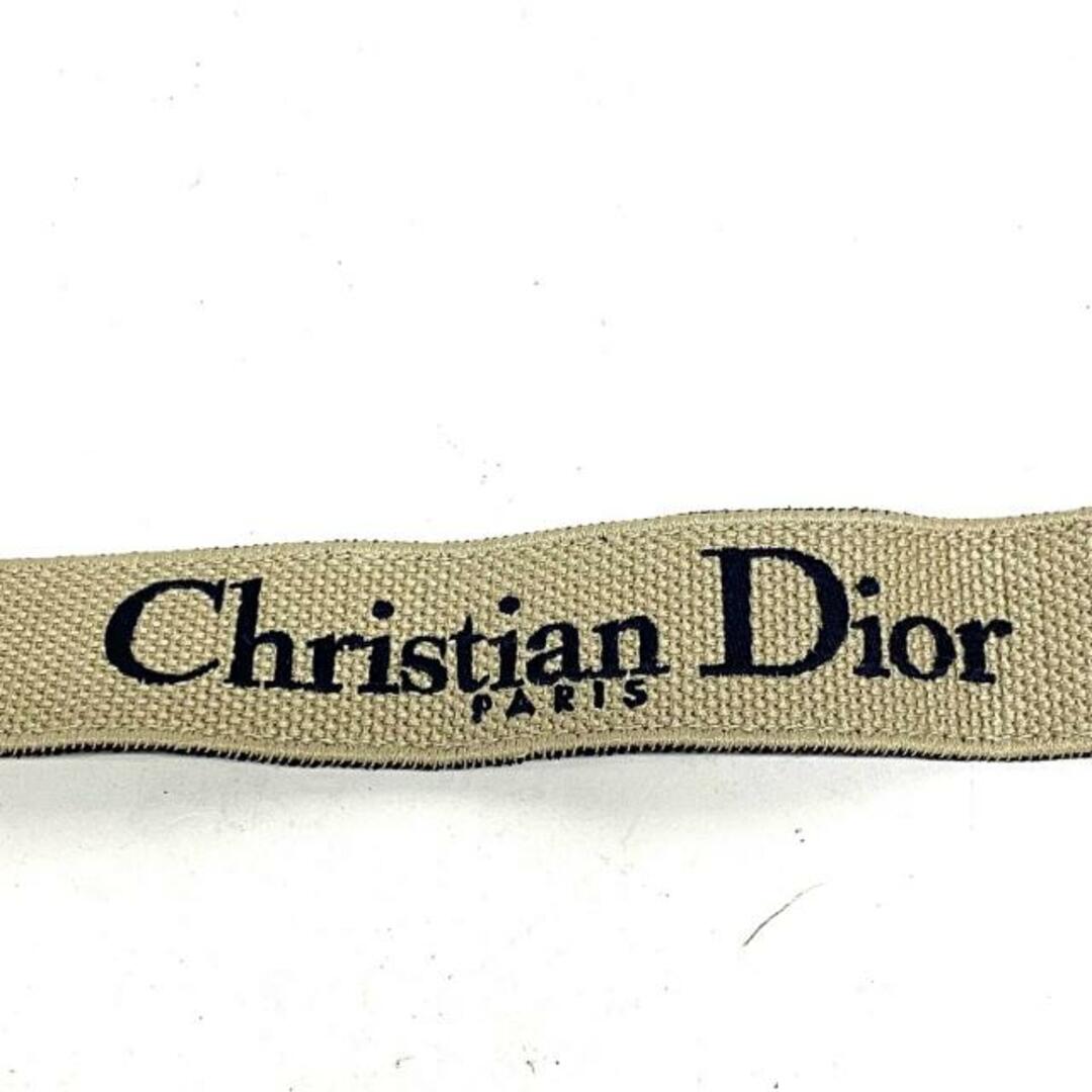 Christian Dior(クリスチャンディオール)のDIOR/ChristianDior(ディオール/クリスチャンディオール) ショルダーストラップ - ネイビー×アイボリー×黒 CHRISTIAN DIOR PARIS エンブロイダリー/アンティークゴールド金具 ジャガード×カーフスキン×金属素材 レディースのファッション小物(その他)の商品写真