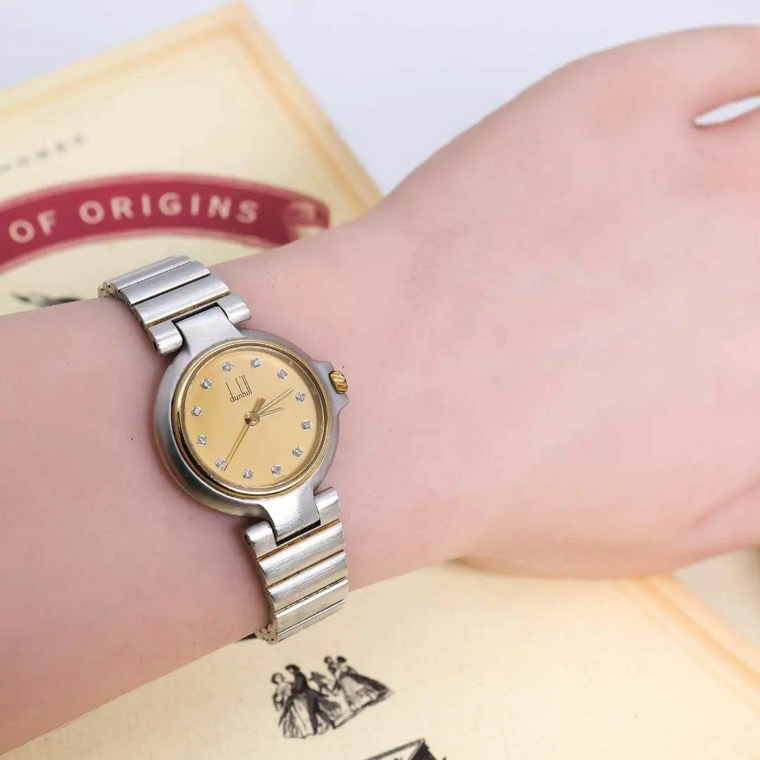Dunhill(ダンヒル)の◆美品 稼働 dunhill 腕時計 ミレニアム 12pダイヤ 新品電池 s レディースのファッション小物(腕時計)の商品写真