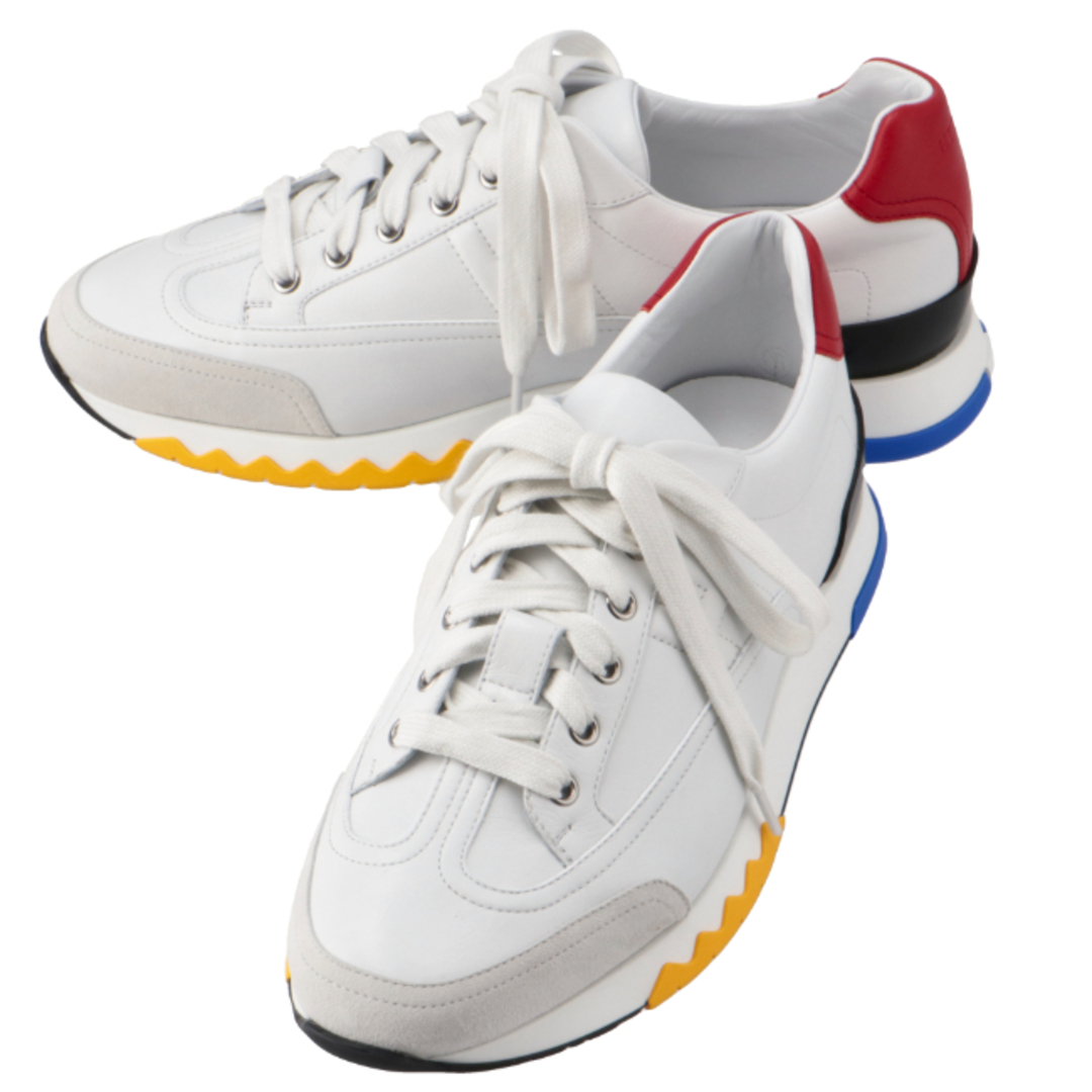 Hermes(エルメス)のエルメス/HERMES シューズ メンズ TRAIL VELVET GOATSKIN/CALFSKIN MEN'S SNEAKER スニーカー MULTICOLORE BLANC H212907ZH サイズ42.5 27cm メンズの靴/シューズ(スニーカー)の商品写真