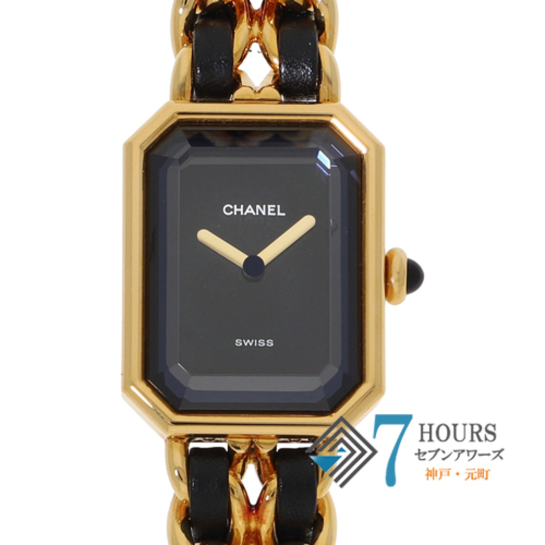 CHANEL(シャネル)の【120895】CHANEL シャネル  H0001 プルミエールM ブラックダイヤル GP/レザー クオーツ 当店オリジナルボックス 保証書 腕時計 時計 WATCH レディース 女性 女【中古】 レディースのファッション小物(腕時計)の商品写真