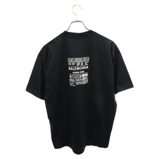 バレンシアガ(Balenciaga)のBALENCIAGA バレンシアガ 23SS Medium Fit T-Shirt バックプリント クルーネック半袖Tシャツカットソー ブラック SJ62 724543 TNVL9 1070(Tシャツ/カットソー(半袖/袖なし))