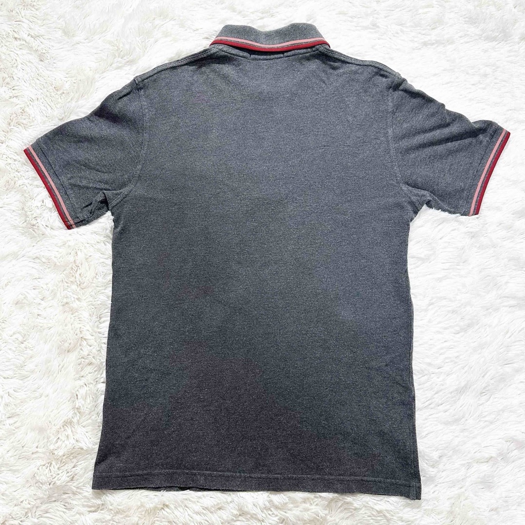 【英国製】FRED PERRY ポロシャツ　グレー　リンガーネック　サイズ36 メンズのトップス(ポロシャツ)の商品写真