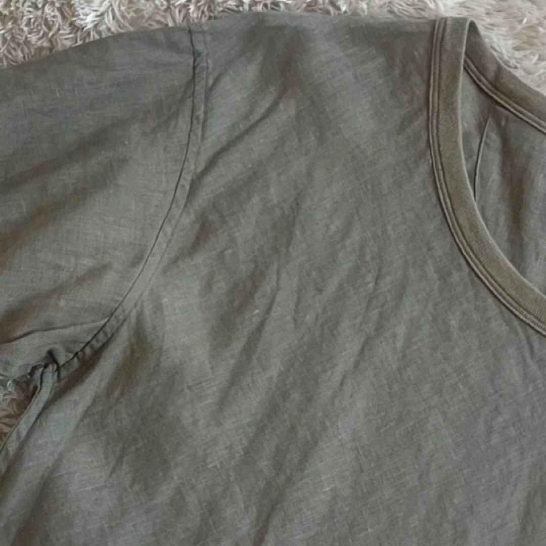 MARGARET HOWELL(マーガレットハウエル)のマーガレットハウエル　リネン100% Tシャツ　カットソー レディースのトップス(Tシャツ(半袖/袖なし))の商品写真