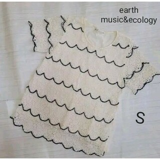 earth music & ecology - ♥️美品♥️【earth music &ecology 】S トップス レース