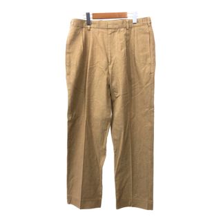 00年代 TOMMY HILFIGER トミーヒルフィガー 2タック チノパンツ ベージュ (メンズ W33 L30) 中古 古着 Q6930