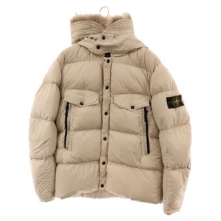 ストーンアイランド(STONE ISLAND)のSTONE ISLAND ストーンアイランド FUR COLLAR DOWN ロゴワッペン ダウンジャケット アイボリー 651546332-A(ダウンジャケット)