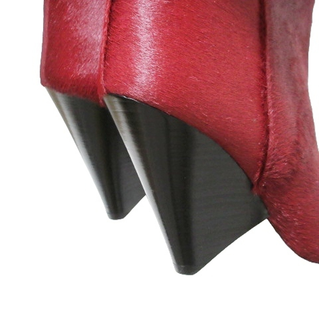 イザベル マラン エトワール 美品 ハラコ ショートブーツ 35 赤 IBO53 レディースの靴/シューズ(ブーツ)の商品写真