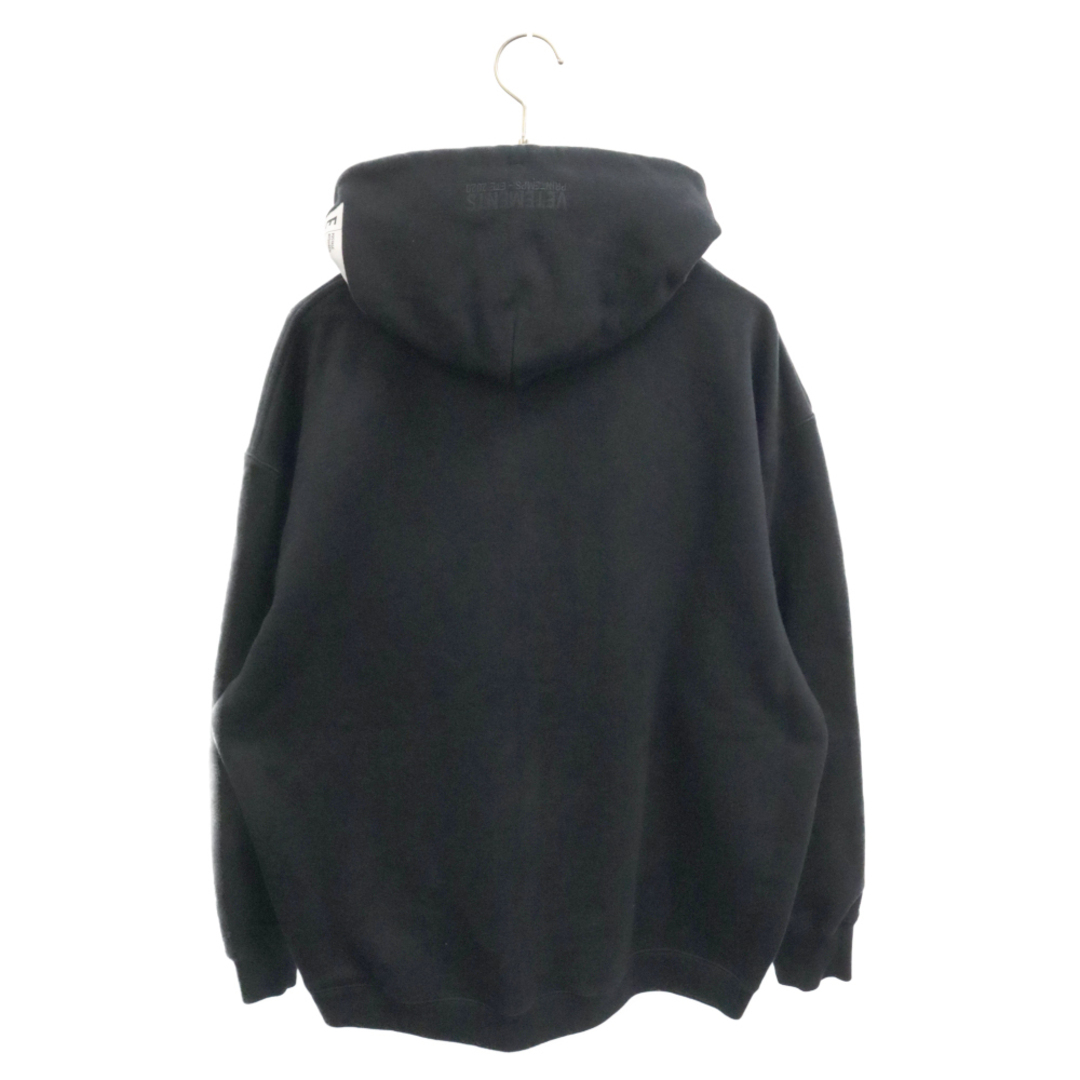 VETEMENTS ヴェトモン 20SS Logo Hoodie フードデリバリーラベル ロゴプリントプル オーバースウェットパーカー フーディ ブラック SS20TR311 メンズのトップス(パーカー)の商品写真