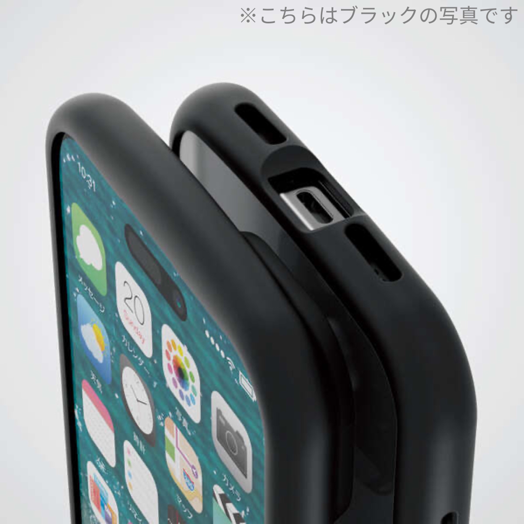 ELECOM(エレコム)のiPhone15 耐衝撃 背面クリアケース 高硬度9Hガラス【カフェオレ】 スマホ/家電/カメラのスマホアクセサリー(iPhoneケース)の商品写真