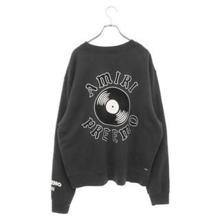 AMIRI アミリ PREEMO Record Motif Crewneck レコードモチーフ スウェットクルーネックトレーナー ブラック SRAW23JG010SMRCST0