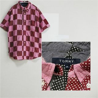 TOMMY - 【tommy】トミー 刺繍ロゴ パッチワーク コットン BDシャツ