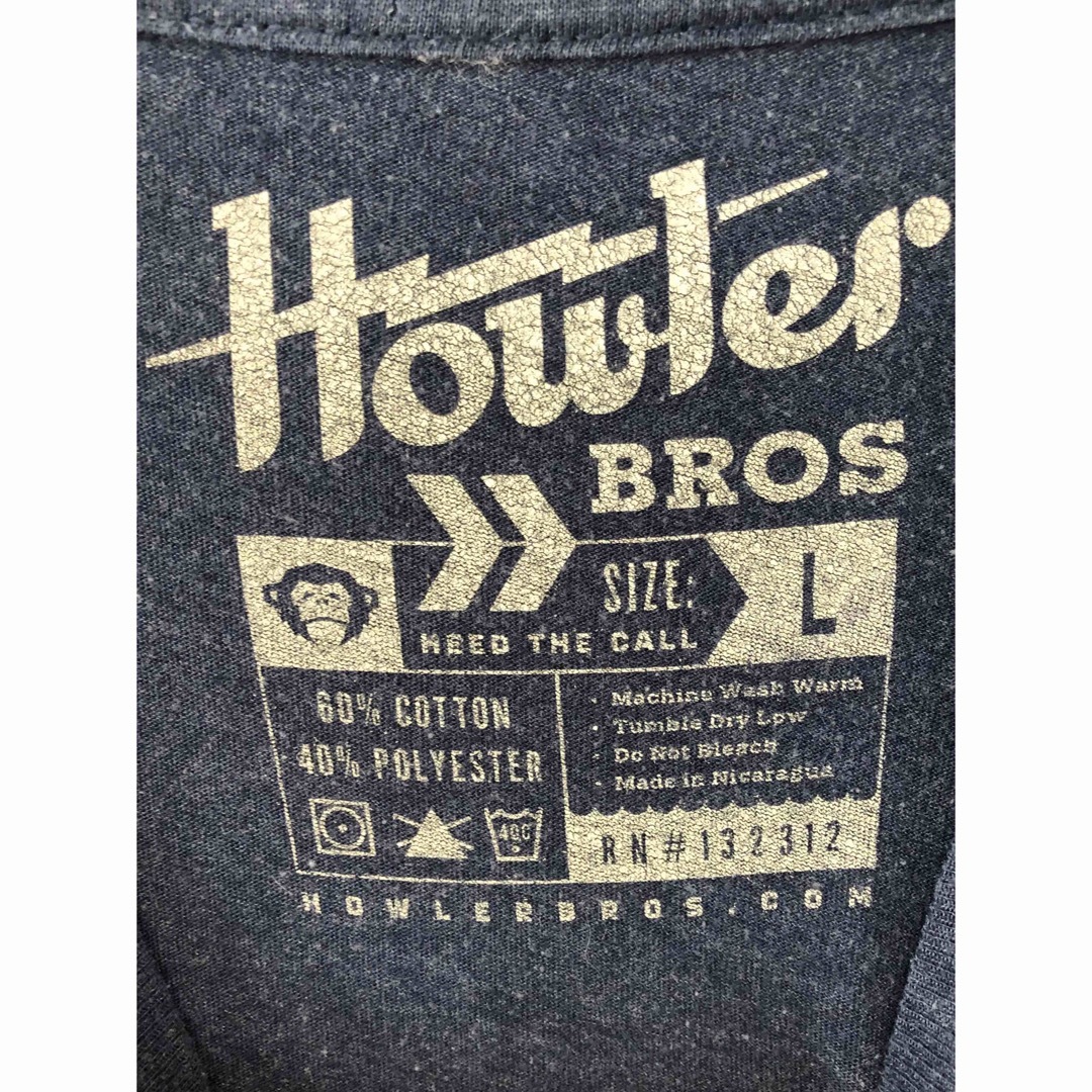 Howler BROS　Tシャツ　L　ブルーグレー　USA古着 メンズのトップス(Tシャツ/カットソー(半袖/袖なし))の商品写真