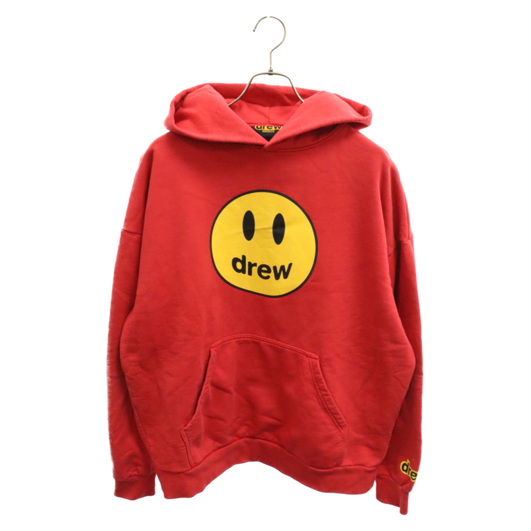 drew house(ドリューハウス)のdrew house ドリューハウス mascot hoodie スマイルロゴプリントプルオーバースウェットパーカー レッド メンズのトップス(パーカー)の商品写真