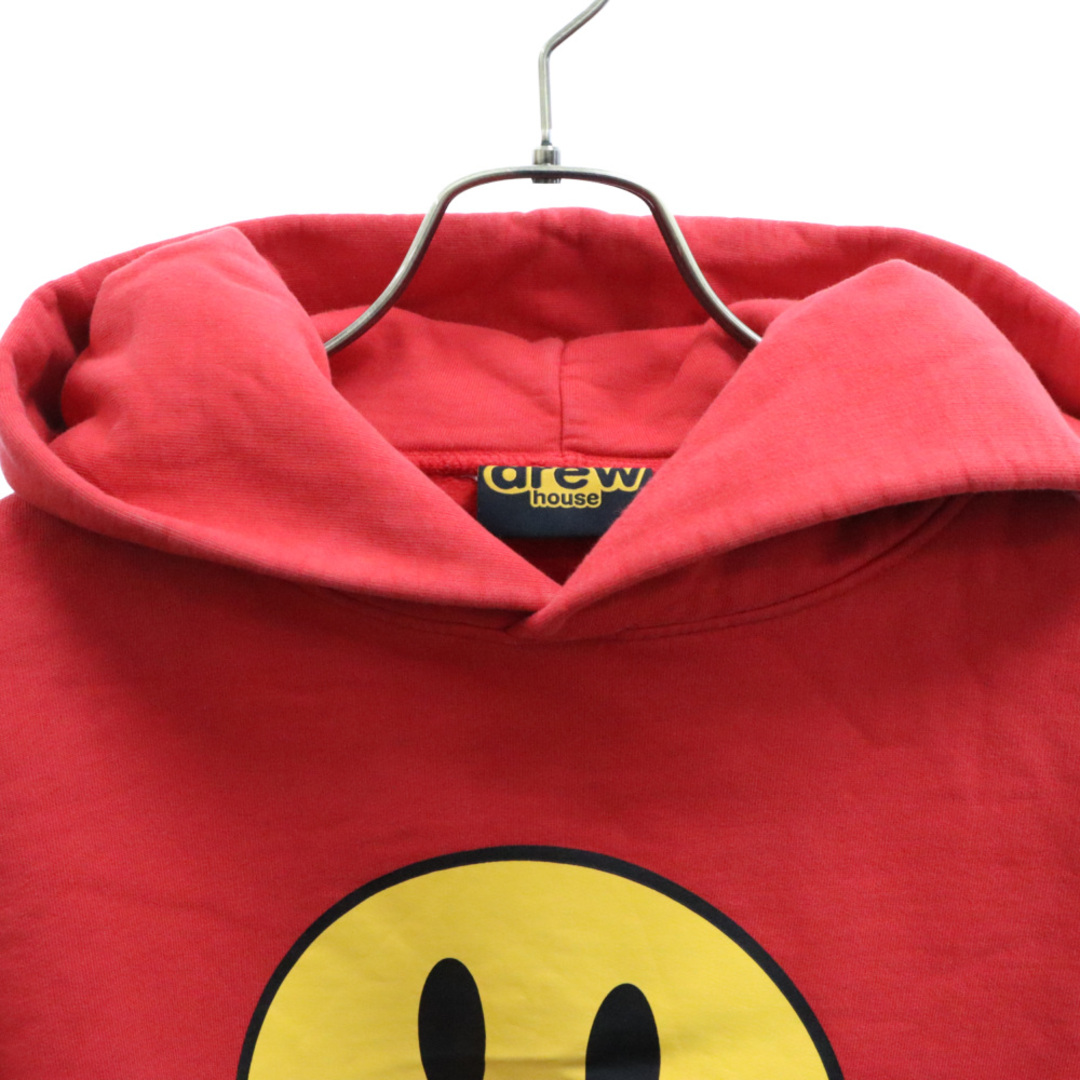 drew house(ドリューハウス)のdrew house ドリューハウス mascot hoodie スマイルロゴプリントプルオーバースウェットパーカー レッド メンズのトップス(パーカー)の商品写真