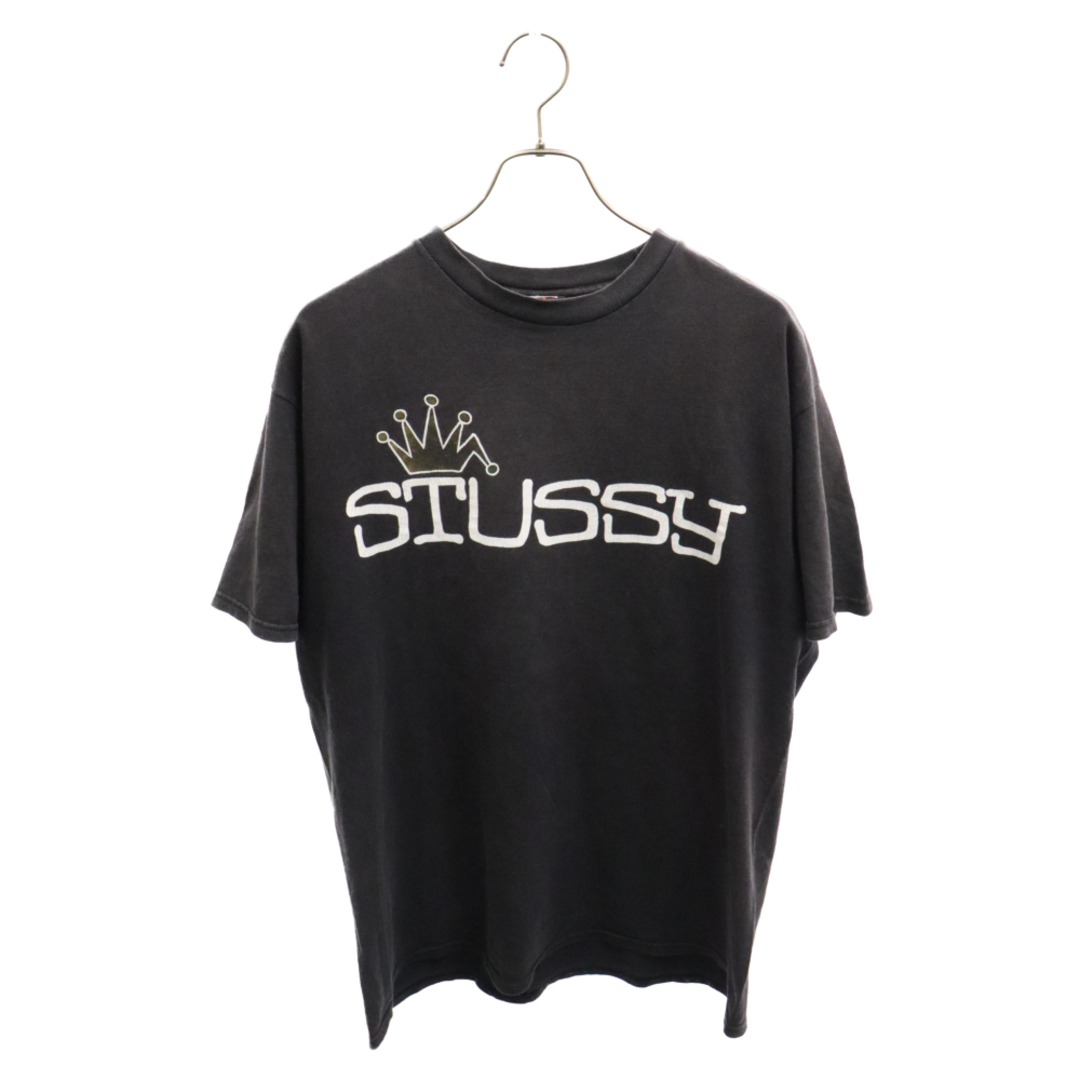 STUSSY(ステューシー)のSTUSSY ステューシー 80s OLD オールド クラウン ヴィンテージ Tシャツ 半袖カットソー ブラック メンズのトップス(Tシャツ/カットソー(半袖/袖なし))の商品写真