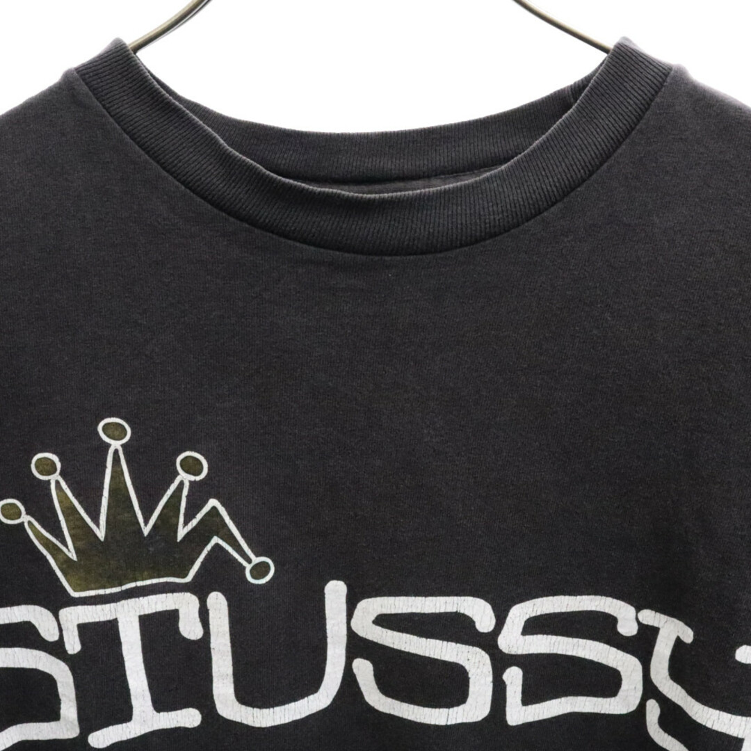 STUSSY(ステューシー)のSTUSSY ステューシー 80s OLD オールド クラウン ヴィンテージ Tシャツ 半袖カットソー ブラック メンズのトップス(Tシャツ/カットソー(半袖/袖なし))の商品写真
