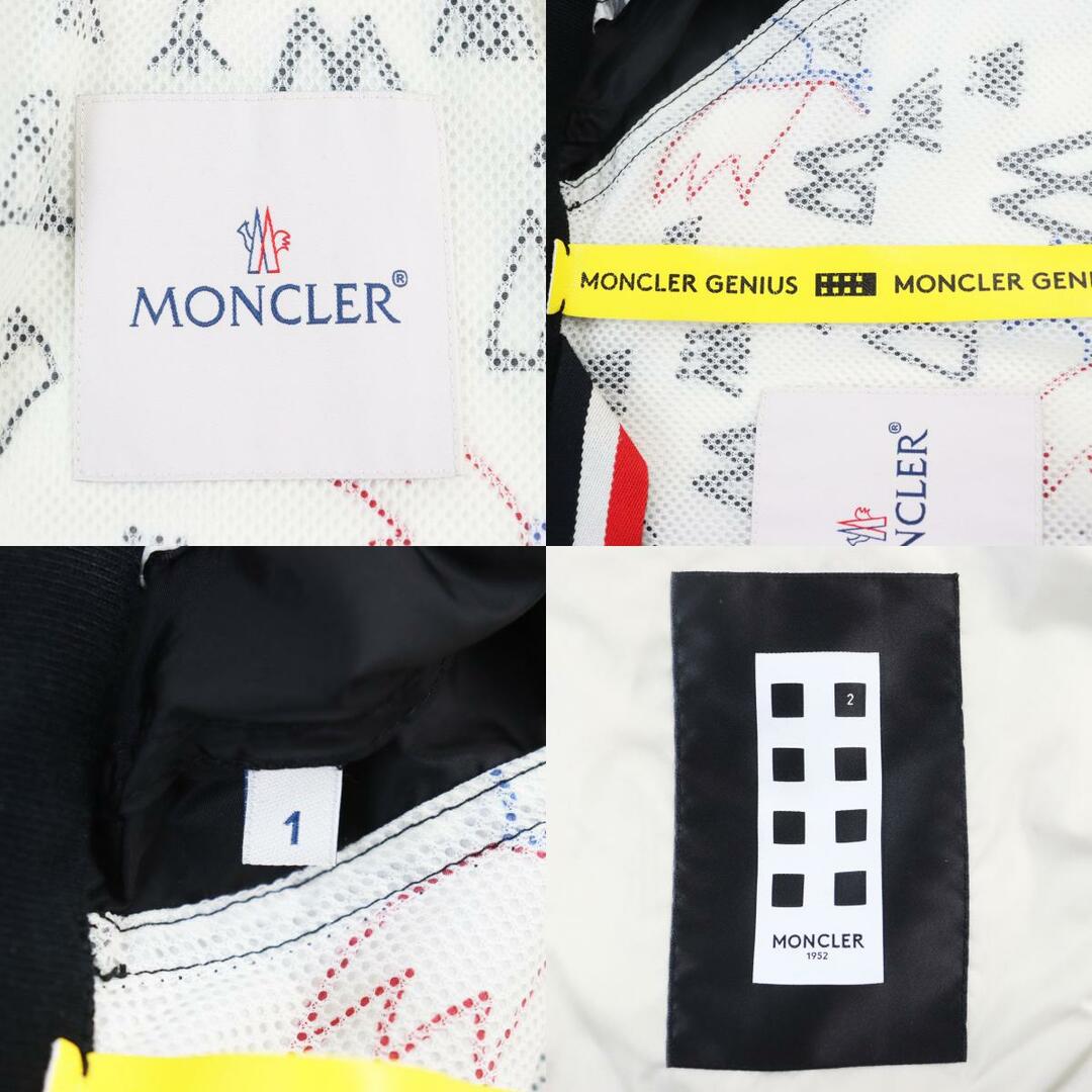 美品○MONCLER GENIUS 2 モンクレール ジーニアス 2 D20914108085 539F1 ALLOS GIUBBOTTO ロゴワッペン付き ロゴ総柄 トリコロール ダブルジップ ナイロンジャケット/ブルゾン マルチカラー 1 正規品 メンズ メンズのジャケット/アウター(ナイロンジャケット)の商品写真