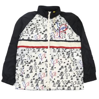 美品○MONCLER GENIUS 2 モンクレール ジーニアス 2 D20914108085 539F1 ALLOS GIUBBOTTO ロゴワッペン付き ロゴ総柄 トリコロール ダブルジップ ナイロンジャケット/ブルゾン マルチカラー 1 正規品 メンズ(ナイロンジャケット)