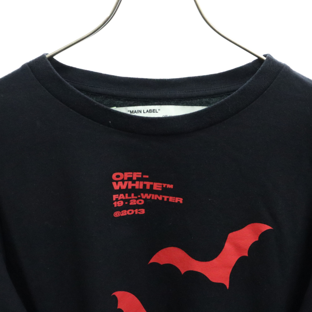 OFF-WHITE(オフホワイト)のOFF-WHITE オフホワイト 19AW DIAG BATS DOUBLE SLEEVE TEE OMAB022E19185007 ダブルスリーブ プリント長袖Tシャツ カットソー ブラック メンズのトップス(Tシャツ/カットソー(七分/長袖))の商品写真