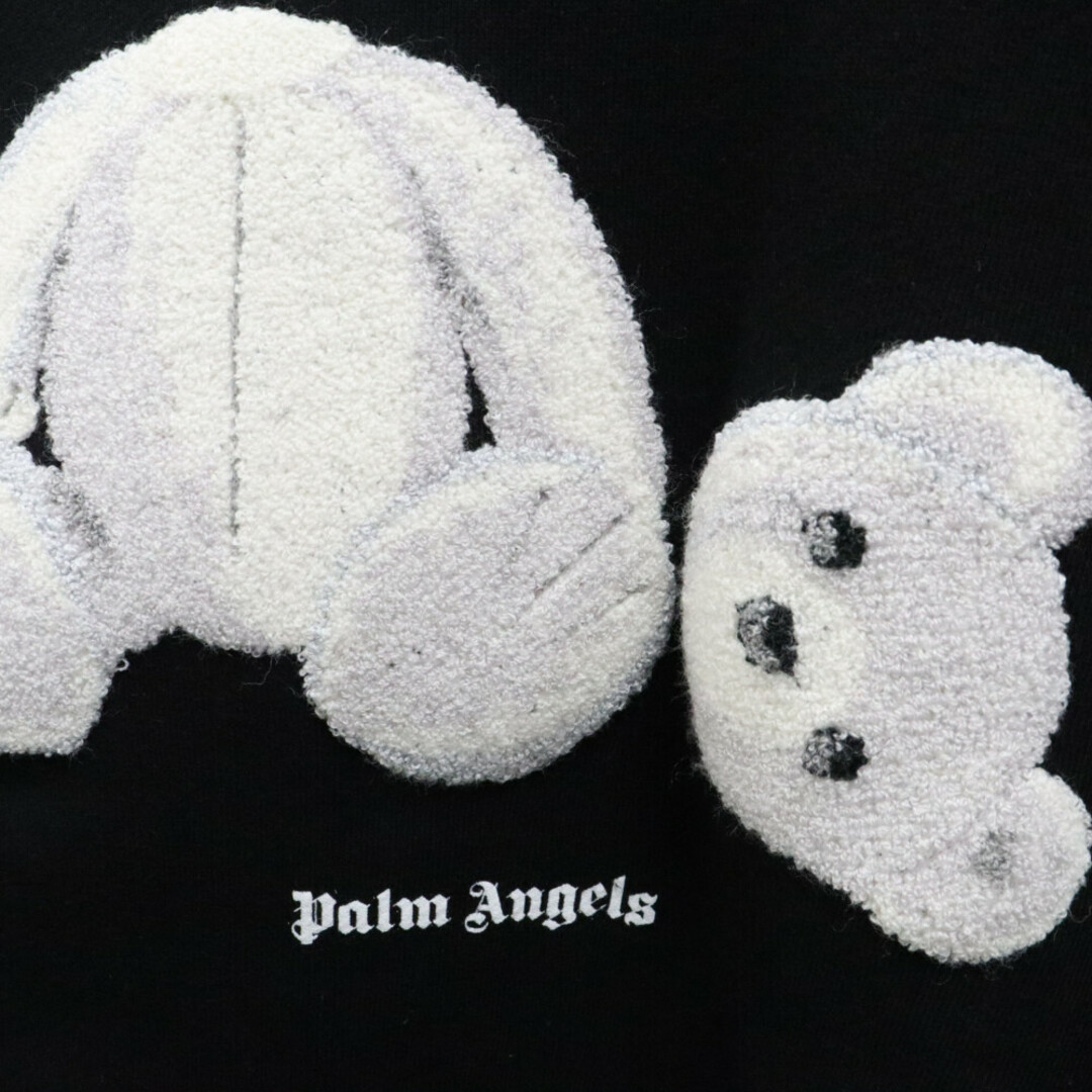 Palm Angels パームエンジェルス Ice bear Sweatshirt PMBA026E20FLE002 アイスベアー ロゴワッペン クルーネックスウェットシャツ トレーナー ブラック メンズのトップス(スウェット)の商品写真