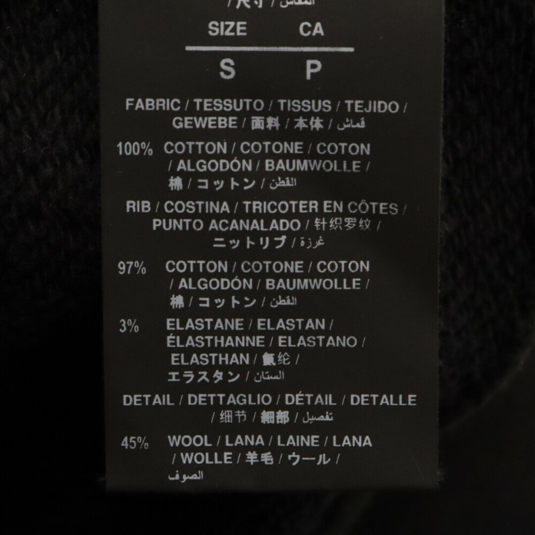 Palm Angels パームエンジェルス Ice bear Sweatshirt PMBA026E20FLE002 アイスベアー ロゴワッペン クルーネックスウェットシャツ トレーナー ブラック メンズのトップス(スウェット)の商品写真