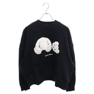 Palm Angels パームエンジェルス Ice bear Sweatshirt PMBA026E20FLE002 アイスベアー ロゴワッペン クルーネックスウェットシャツ トレーナー ブラック(スウェット)