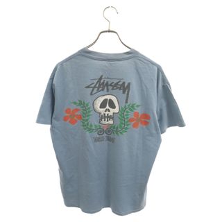 ステューシー(STUSSY)のSTUSSY ステューシー 80s オールドステューシー スカルフラワープリント半袖Tシャツ ブルー(Tシャツ/カットソー(半袖/袖なし))