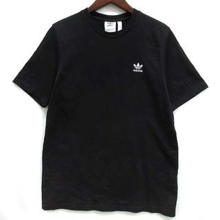 アディダス(adidas)のアディダス ロゴ 刺繡 Tシャツ 半袖 クルーネック  黒 L CW0711(Tシャツ/カットソー(半袖/袖なし))