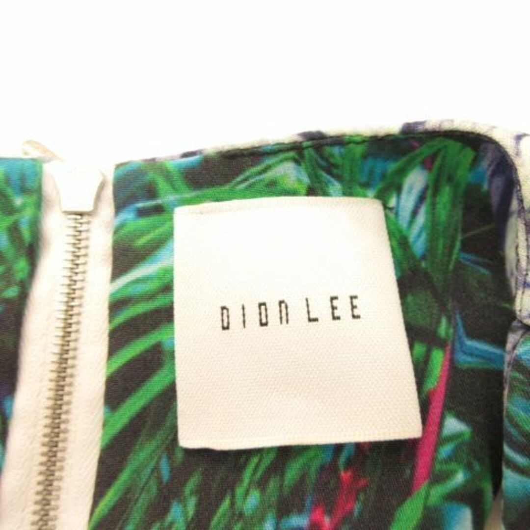 other(アザー)のディオンリー DION LEE ひざ丈ワンピース シルク ノースリーブ 緑 7 レディースのワンピース(ひざ丈ワンピース)の商品写真