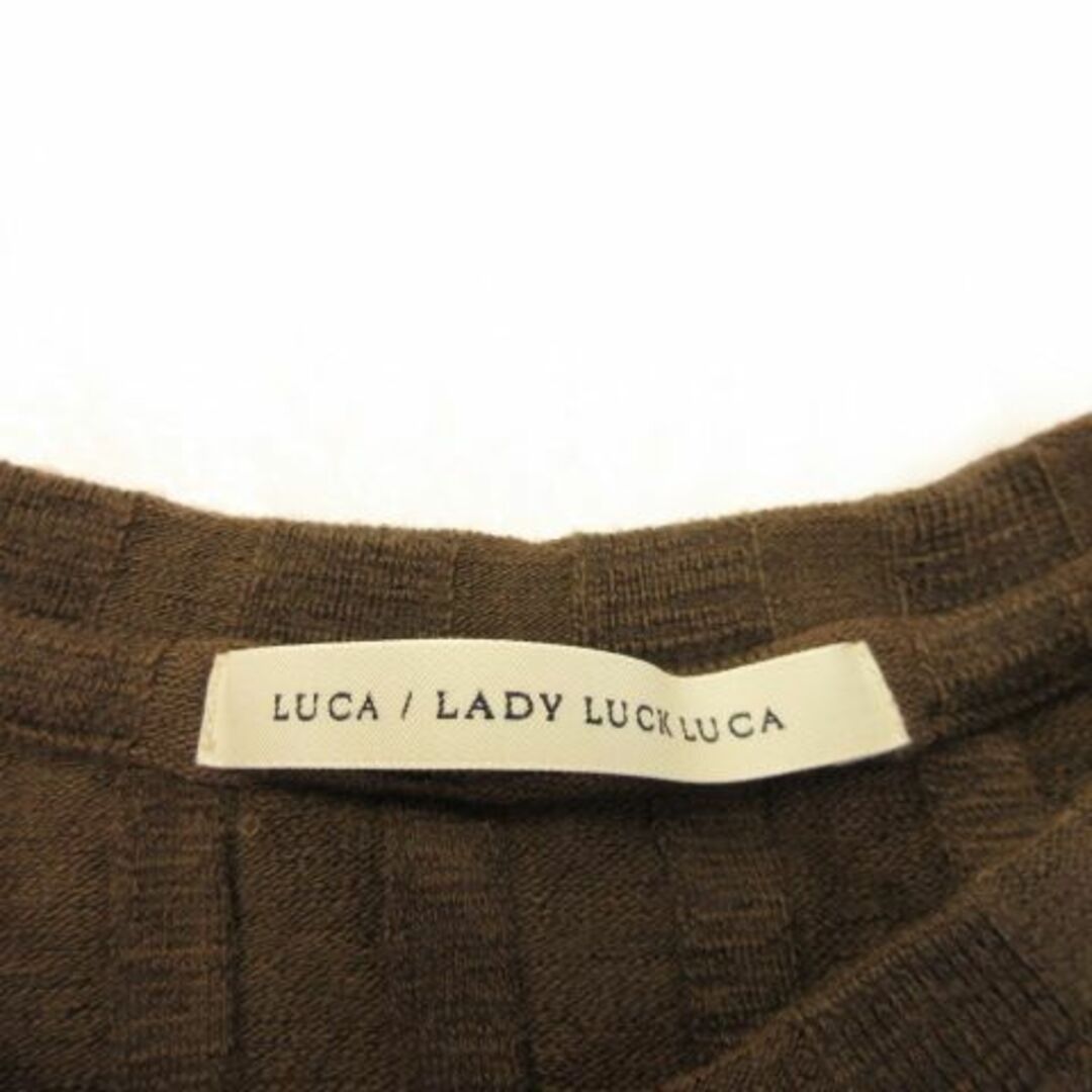 レディラックルカ LADY LUCK LUCA ノースリーブリブニット 茶 レディースのトップス(ニット/セーター)の商品写真