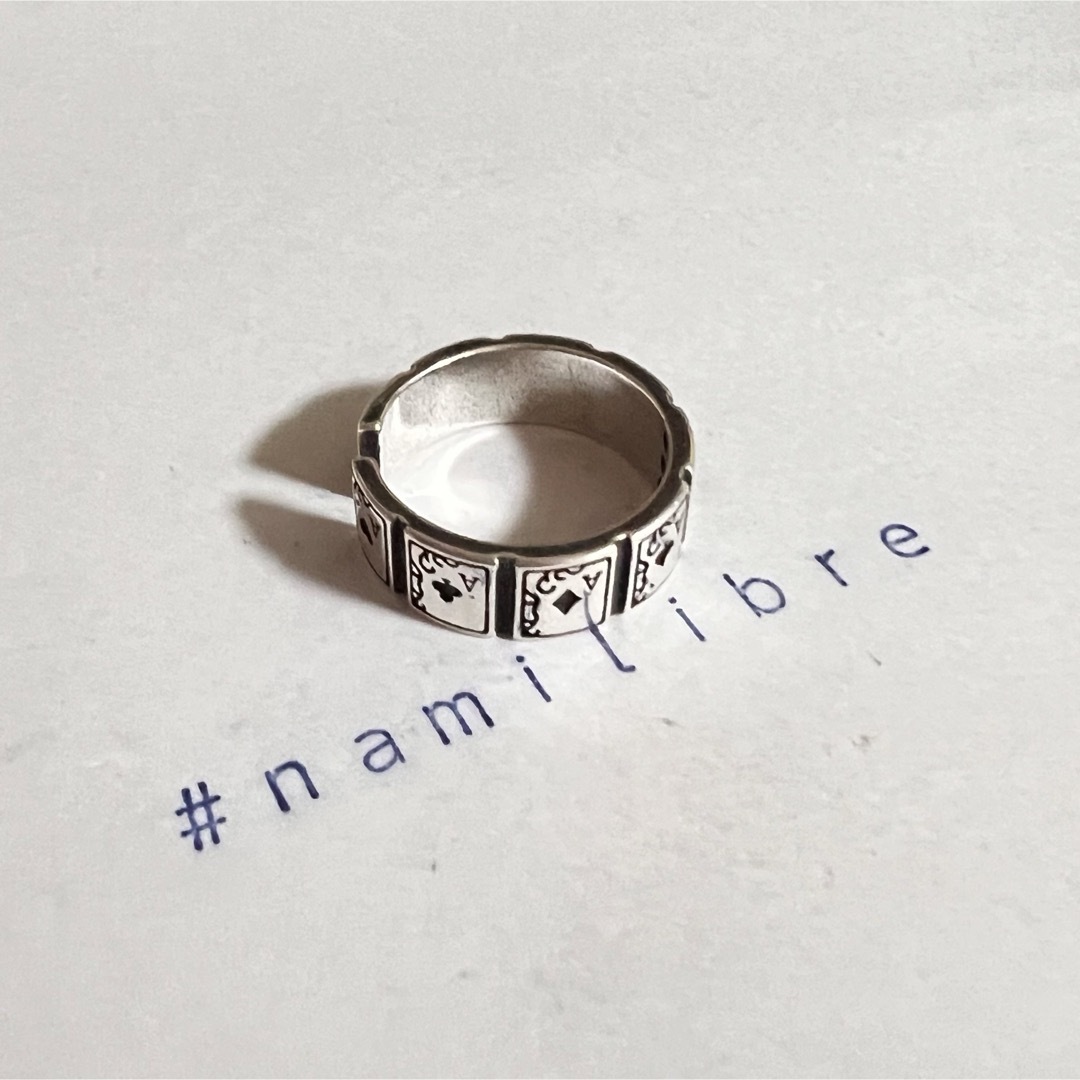 シルバーリング 925 銀 トランプ エース アンティーク調 韓国 指輪 T9 メンズのアクセサリー(リング(指輪))の商品写真