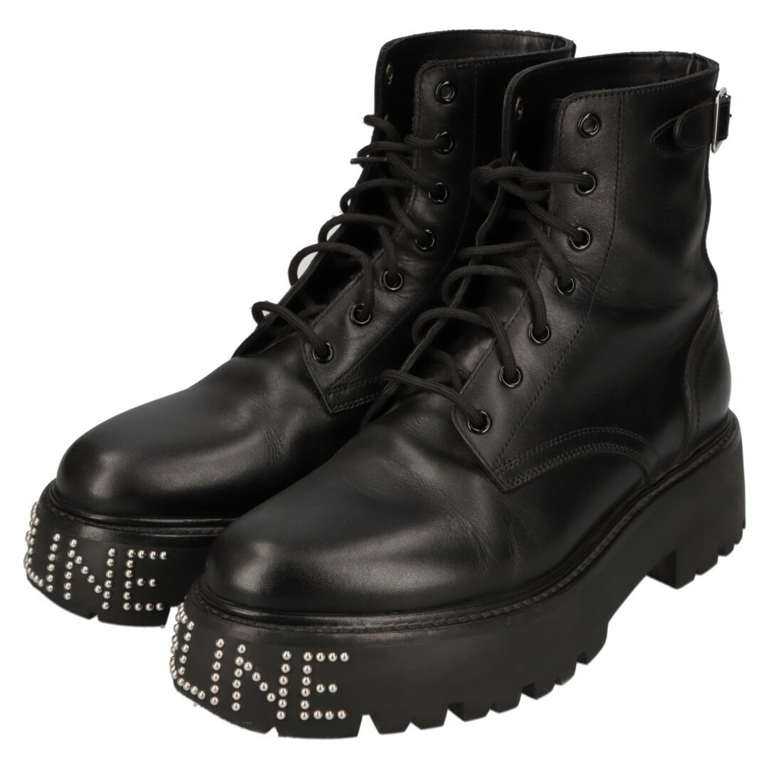 celine(セリーヌ)のCELINE セリーヌ 22AW BULKY BOOTS バルキー レースアップブーツ ロゴスタッズ レザーブーツ ブラック 345983579C メンズの靴/シューズ(ブーツ)の商品写真