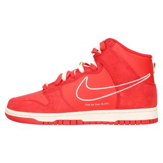 ナイキ(NIKE)のNIKE ナイキ DUNK HIGH SE FIRST USE UNIVERSITY RED DH0960-600 ダンク エスイー ファーストユーズ ユニバーシティレッド ハイカットスニーカー レッド US8.5/26.5cm(スニーカー)