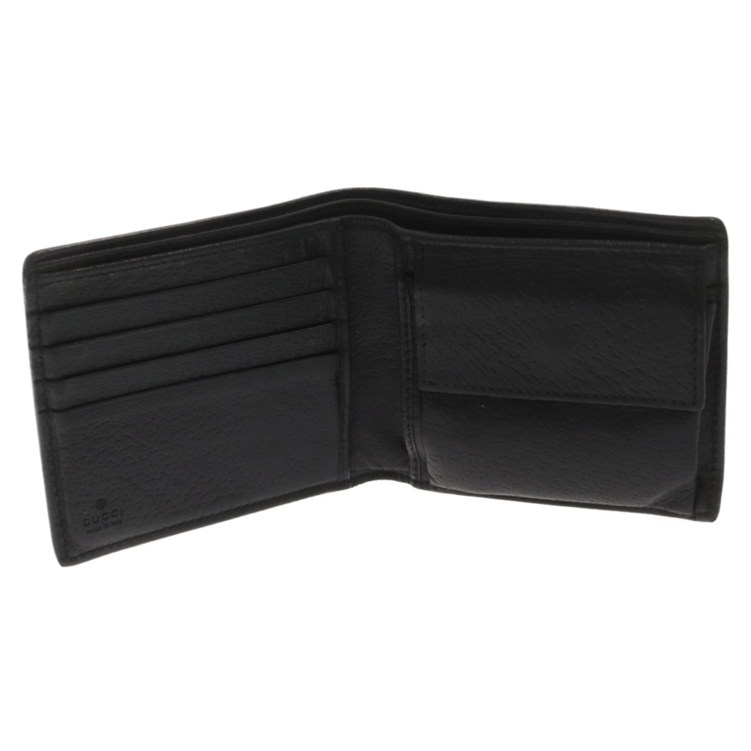 Gucci(グッチ)のGUCCI グッチ GGマーモント ゴールド金具 レザー二つ折り財布 カードケース ブラック メンズのファッション小物(折り財布)の商品写真