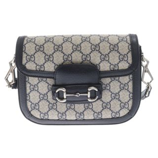 Gucci - GUCCI グッチ HORSEBIT 1955 658574 961WN ホースビットショルダーバッグ GGスプリームキャンバスミニバッグ ベージュ/ブルー