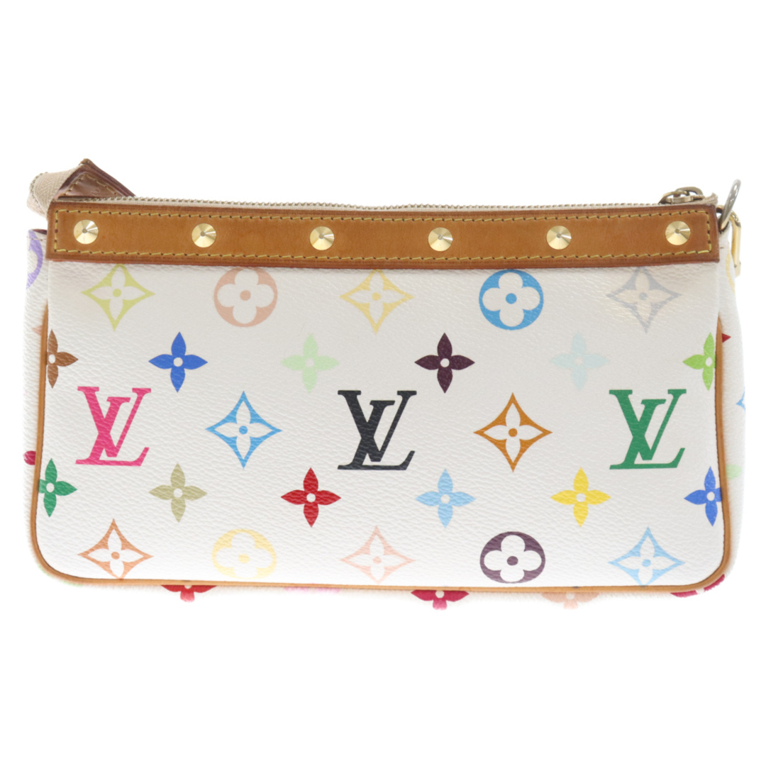 LOUIS VUITTON(ルイヴィトン)のLOUIS VUITTON ルイヴィトン Pochette Accessoires M92649 ポシェット アクセソワール モノグラムマルチカラーポーチ スタッズ装飾ハンドバッグ マルチ メンズのアクセサリー(その他)の商品写真