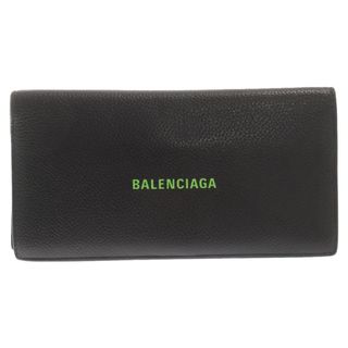 バレンシアガ(Balenciaga)のBALENCIAGA バレンシアガ ロゴプリント レザーロングウォレット 長財布 594692 1063 T 584046 ブラック(長財布)