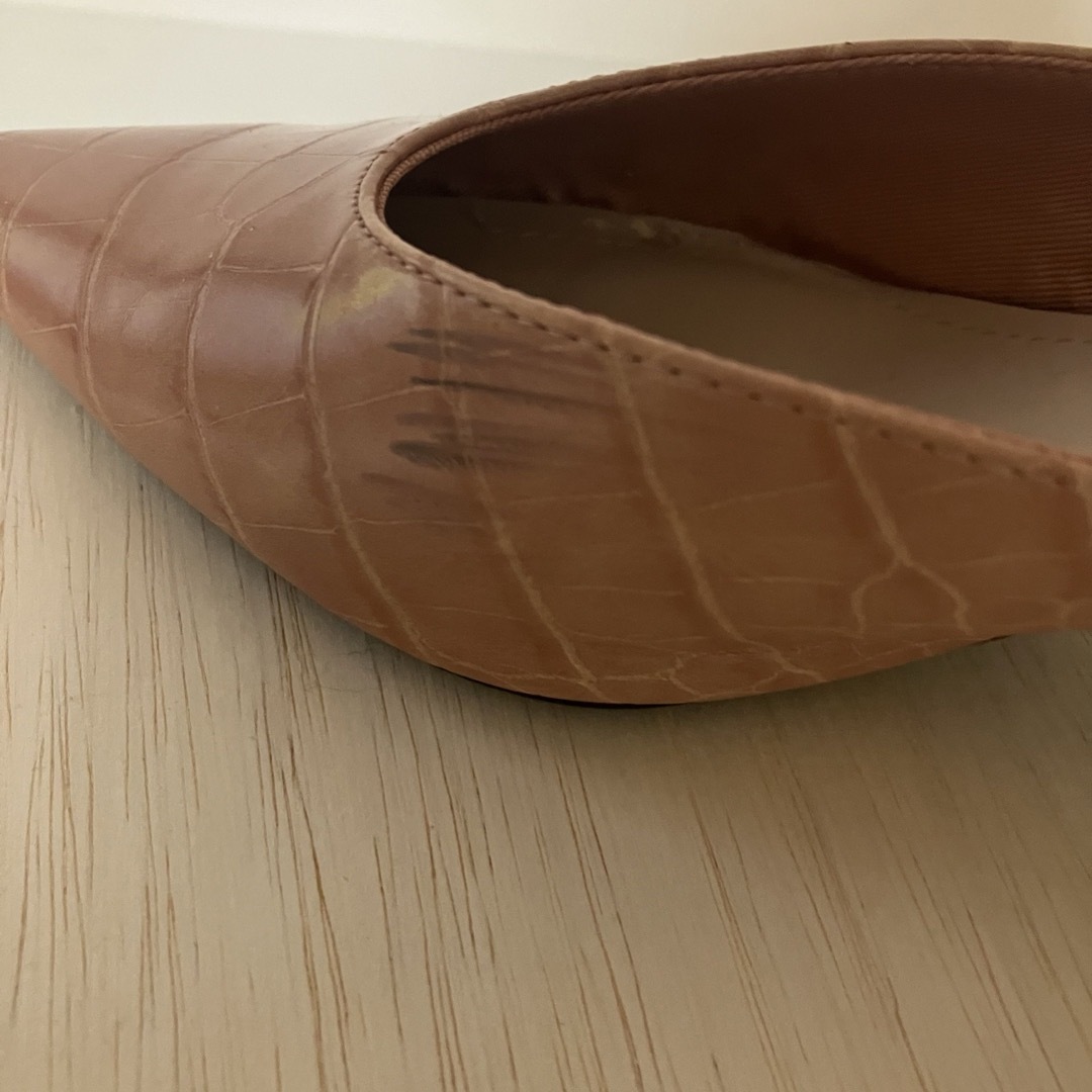 ZARA(ザラ)のZARA ミュール サンダル　フェイクレザー　サーモンピンク レディースの靴/シューズ(ミュール)の商品写真