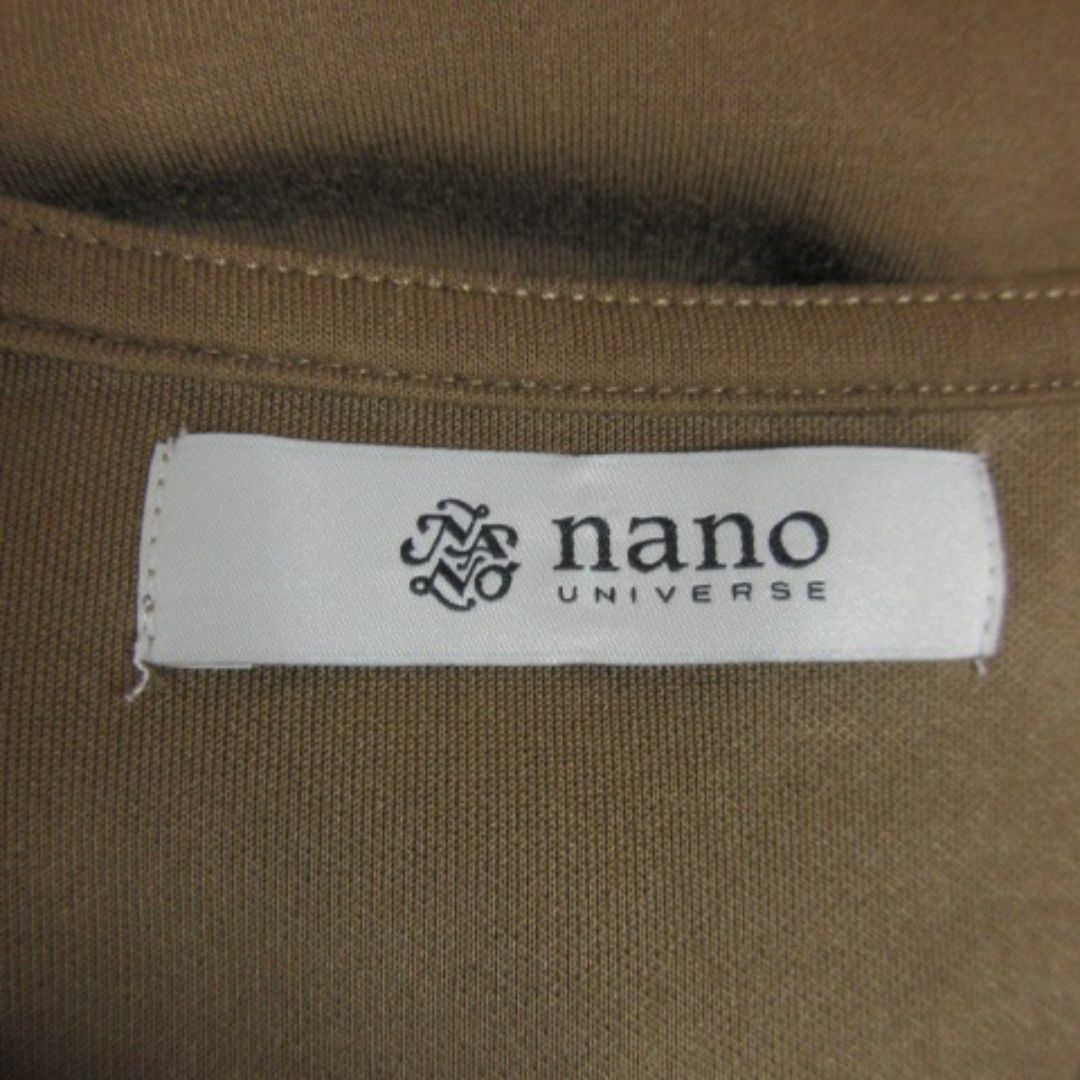 nano・universe(ナノユニバース)のナノユニバース 長袖カットソー キーネック F 茶 210702AO15A レディースのトップス(カットソー(長袖/七分))の商品写真